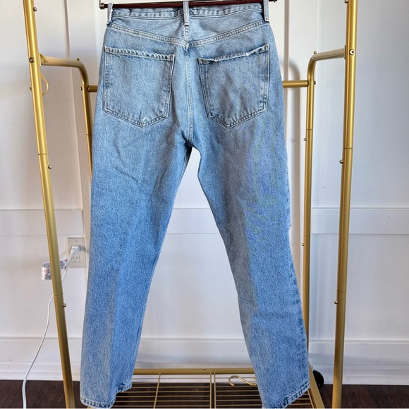 AGOLDE 90s pinch waist high waist straight jeans in backdrop blue Womens size 27 - Picture 3 of 6